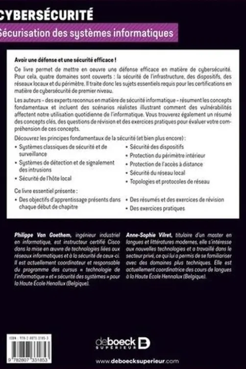 Cybersécurité. Sécurisation des systèmes informatiques, Charles Brooks