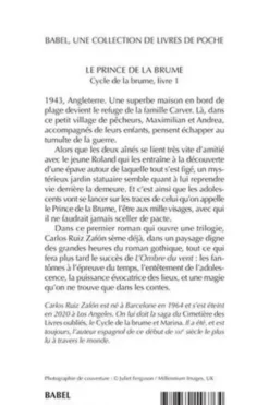 Cycle de la Brume Tome 1 : Le prince de la brume, Carlos Ruiz Zafon
