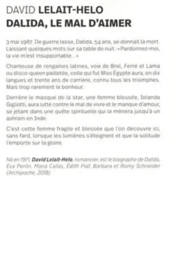 Dalida. Le mal d'aimer, David Lelait-Helo