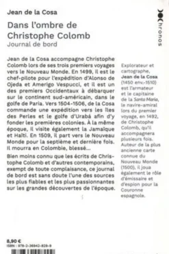 Dans l'ombre de Christophe Colomb. Journal de bord, Jean de La Costa