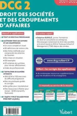 DCG 2 Droit des sociétés et des groupements d'affaires. Edition 2021-2022, Delphine Burglé