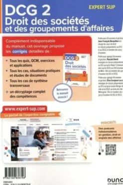 DCG 2 Droit des sociétés et des groupements d'affaires. Corrigés, Edition 2022-2023, Jean-François Bocquillon