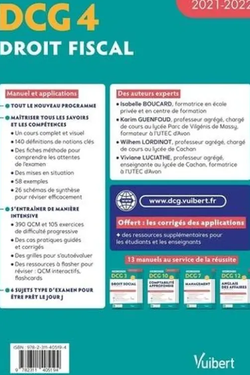 DCG 4 Droit fiscal. Edition 2021-2022, Isabelle Boucard