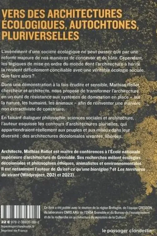 Décoloniser l'architecture, Mathias Rollot