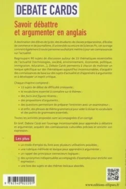 Debate Cards B1-C1. Savoir débattre et argumenter en anglais. Des fiches à découper pour être incollable sur tous les sujets d'actualité, Sophie Sebah