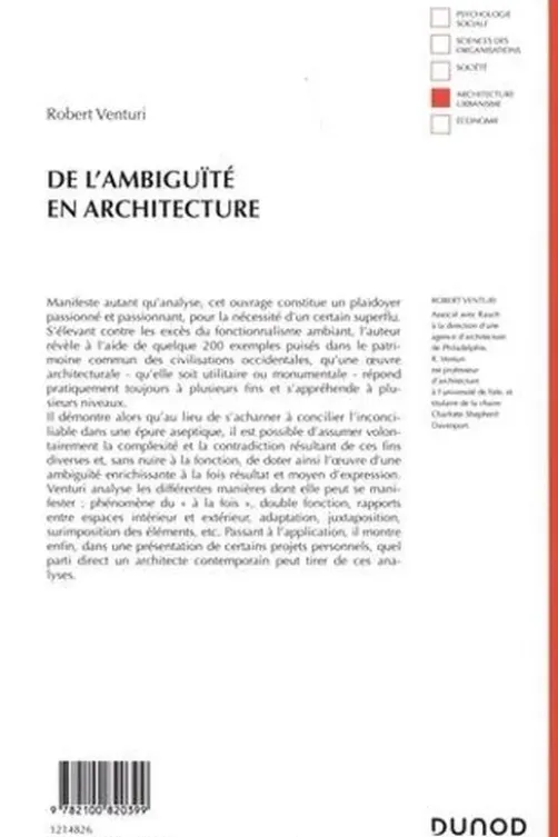 De l'ambiguïté en architecture, Robert Venturi