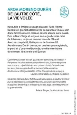 De l'autre côté, la vie volée, Aroa Moreno Duran