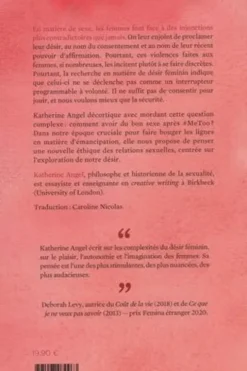 Demain le bon sexe. Les femmes, le désir et le consentement, Katherine Angel