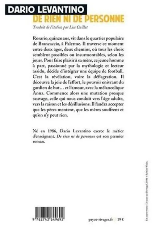 De rien ni de personne, Dario Levantino