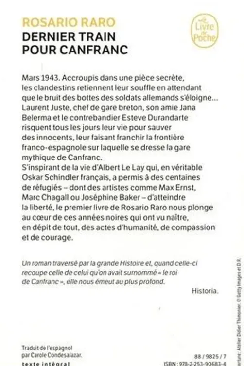 Dernier train pour Canfranc, Rosario Raro