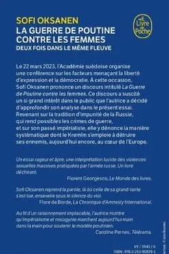 Deux fois dans le même fleuve. La guerre de Poutine contre les femmes, Sofi Oksanen