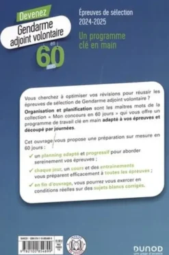 Devenez Gendarme adjoint volontaire en 60 jours. Epreuves de sélection, Edition 2024-2025, Marie-Hélène Abrond