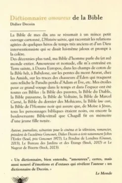 Dictionnaire amoureux de la Bible, Didier Decoin