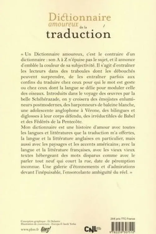 Dictionnaire amoureux de la Traduction, Josée Kamoun