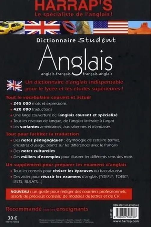 Dictionnaire Student anglais-français et français-anglais, Harrap