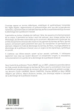 Déontologie de la profession d'avocat. Edition 2023, Thierry Revet