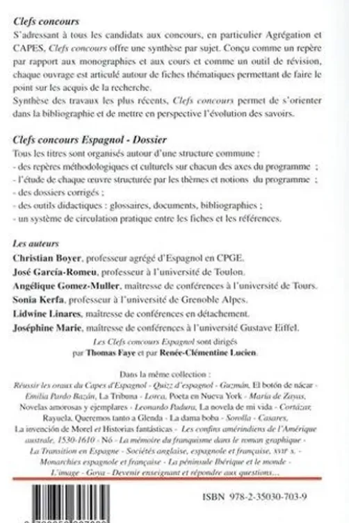 Dossier espagnol. Pardo Bazan, La Tribuna ; El Greco ; Cortazar, Rayuela ; Bustamante, La Llorona, Edition 2021-2022, Christian Boyer
