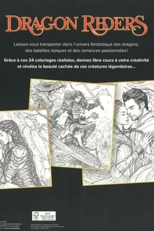 Dragon riders. Coloriages créatifs, Fleurus
