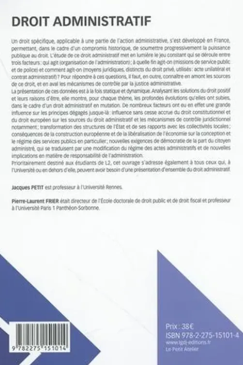 Droit administratif. Edition 2024-2025, Jacques Petit