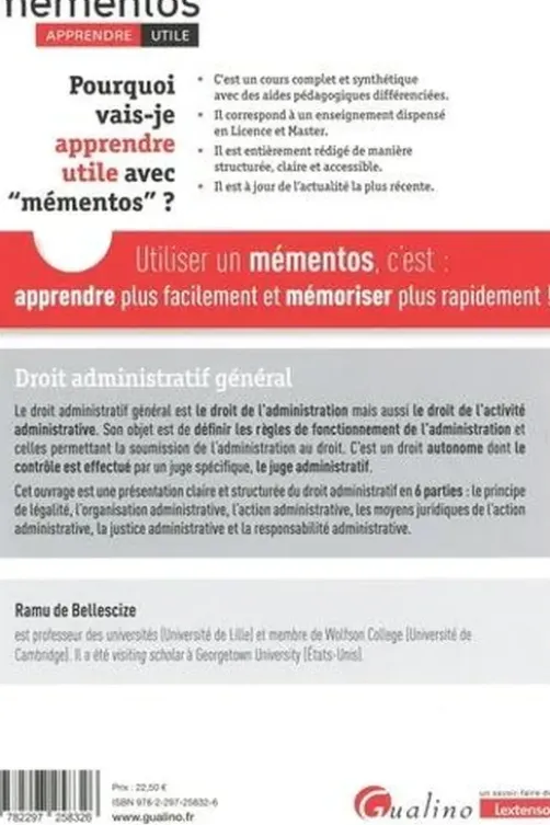 Droit administratif général. Edition 2024-2025, Ramu de Bellescize
