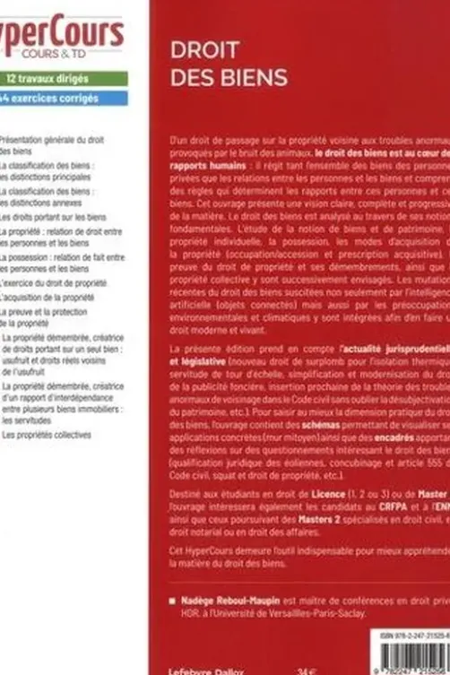 Droit des biens. 9e édition, Nadège Reboul-Maupin