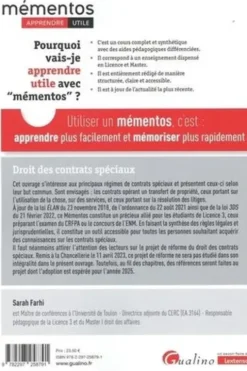 Droit des contrats spéciaux. Edition 2024-2025, Sarah Farhi