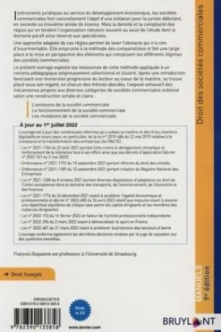 Droit des sociétés commerciales. 9e édition, François Duquesne