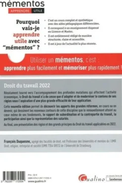 Droit du travail. Edition 2022, François Duquesne