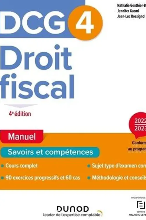 Droit fiscal DCG 4. Manuel, Edition 2022-2023, Nathalie Gonthier-Besacier