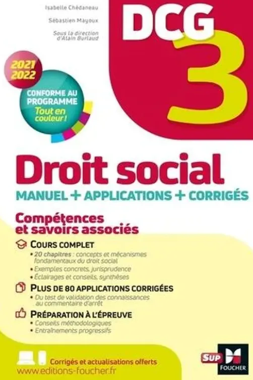 Droit social DCG 3. Edition 2021-2022, Alain Burlaud