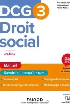 Droit social DCG 3. Edition 2022-2023, Jean-François Bocquillon