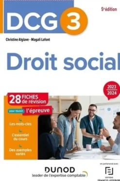 Droit social DCG 3. Fiches de révision, Edition 2023-2024, Christine Alglave