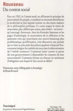 Du contrat social, Jean-Jacques Rousseau