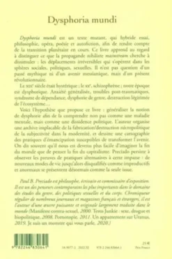 Dysphoria Mundi. Le son du monde qui s'écroule, Paul B. Preciado