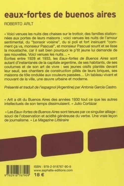 Eaux-fortes de Buenos Aires, Roberto Arlt