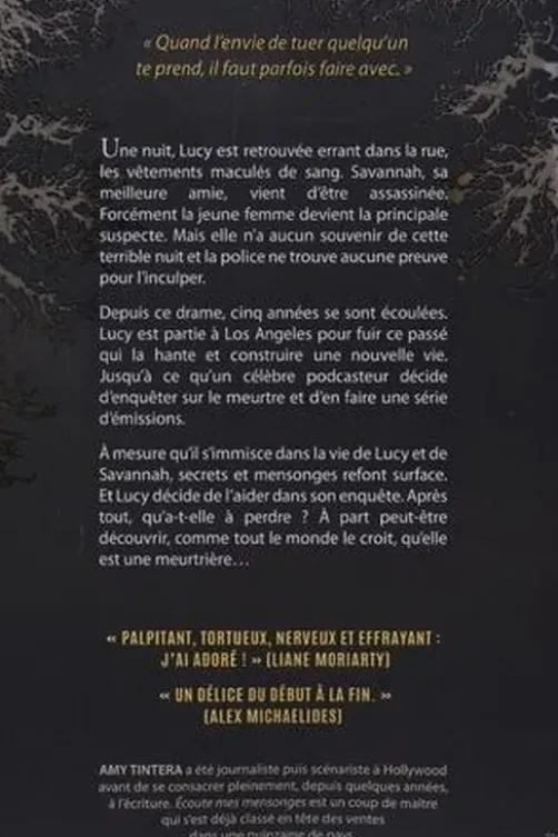 Ecoute mes mensonges, Amy Tintera