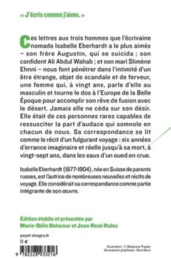 Ecrits intimes. Lettres aux trois hommes les plus aimés, Isabelle Eberhardt