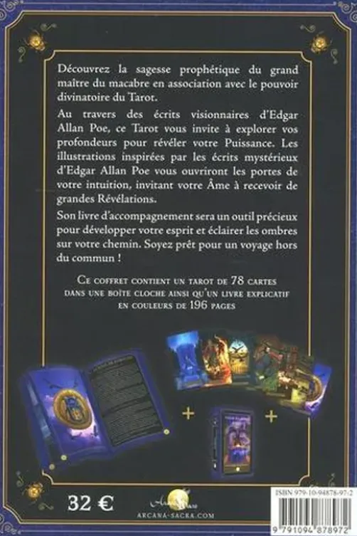 Edgar Allan Poe Tarot. Avec un tarot de 78 cartes, Rose Wright