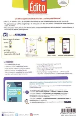 Edito A2 méthode de français. Livre élève + didierfle.app, 2e édition, Caroline Sperandio