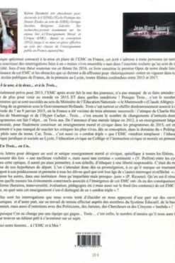 Education à la liberté responsable ? Les perspectives d'un enseignement moral et civique, Kéren Desmery