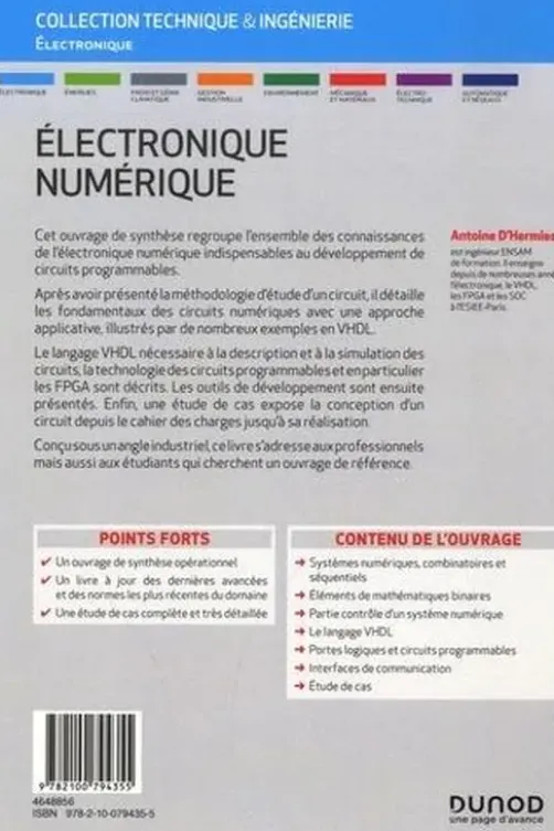 Electronique numérique. Architecture, VHDL, technologies des circuits programmables, Antoine d' Hermies
