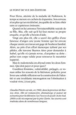 Elena et le roi détrôné, Claudia Pineiro