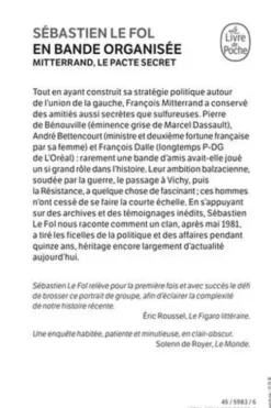 En bande organisée. Mitterrand, le pacte secret, Sébastien Le Fol