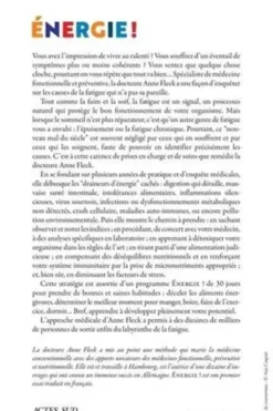 Energie ! Comment sortir du labyrinthe de la fatigue avec un programme personnel de 30 jours, Anne Fleck