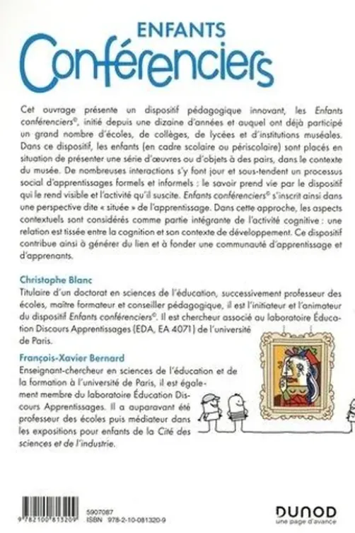 Enfants conférenciers. Une expérience éducative, artistique, culturelle, Christophe Blanc