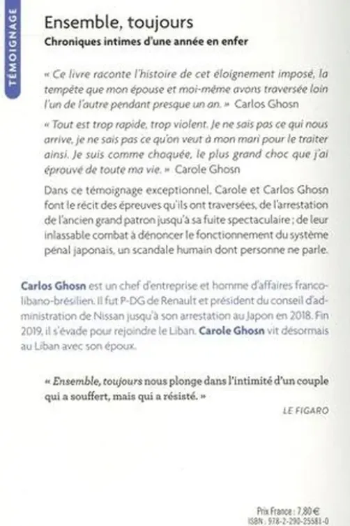 Ensemble, toujours, Carole Ghosn