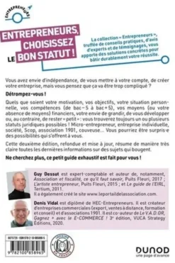 Entrepreneurs, choisissez le bon statut ! Le petit guide exhaustif de tous les statuts juridiques, 2e édition, Guy Dessut