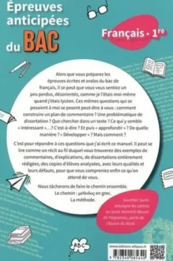 Epreuves anticipées du bac Français 1re. La méthode, Gauthier Surin