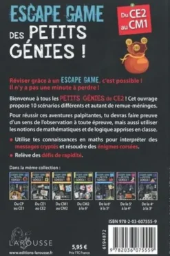 Escape game des petits génies ! Du CE2 au CM1, Mathieu Quénée