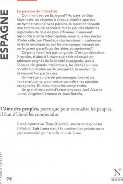 Espagne. La passion de l'identité, 2e édition, Luis Lema